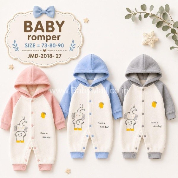 Tinny Tots Baby Romper With Cap || Premium Soft Romper || Item No:JMD-2018-27